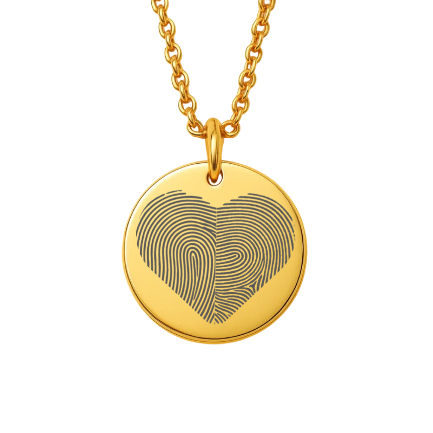 Herz Fingerabdruck Kette