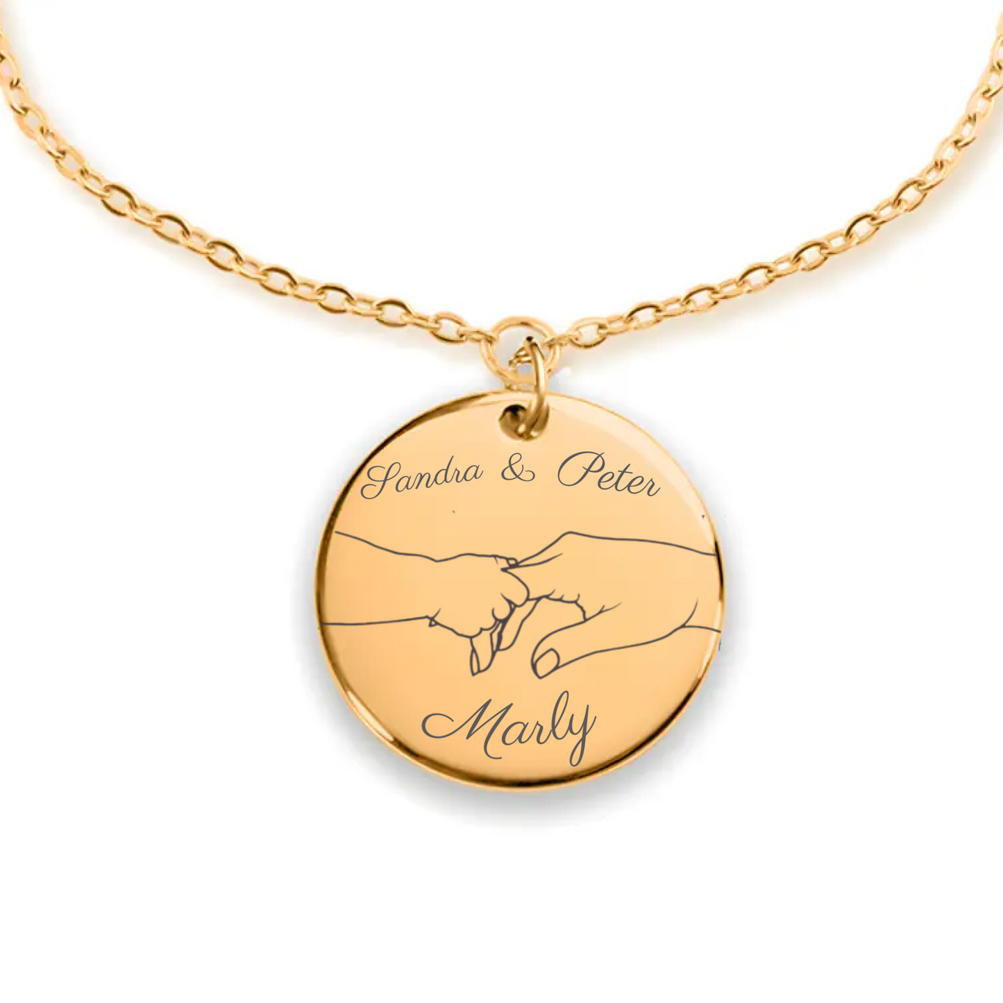 Namensarmband Hand in Hand